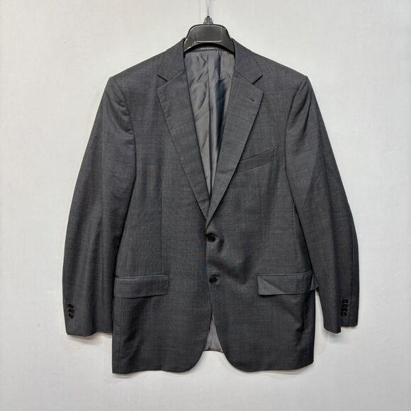 Ermenegildo Zegna Men Wool Blazer Jacket Size 54R 54 Reg Gray B378 -22